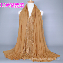 2016 Newest cotton scarf Women Ultra Soft lace scarf Spring scarf